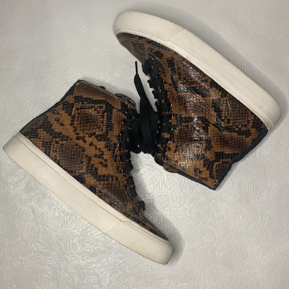 Rag‎ & Bone Army Snake-Print High Top Sneakers - Picture 7 of 9